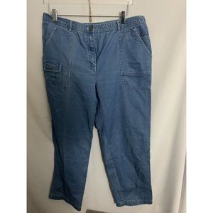 Lauren Ralph Lauren High Rise Waist Sz 16 Straight Fit Blue Jeans Pockets